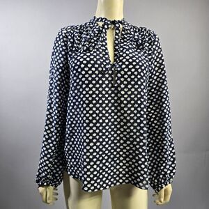 Theory Blue Long Sleeve Relaxed Blouse R6